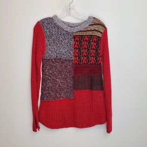 Desigual Milano mixed media patchwork sweater